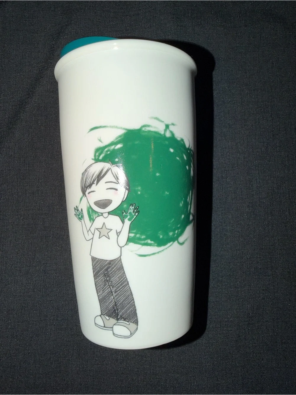 Starbucks 2015 Ceramic Travel Mug 12oz w/ Original Lid